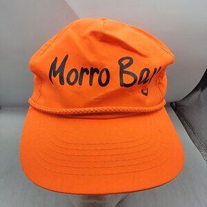 Vintage Morro Bay Orange Snapback Hat Adults Adjustable Casual Outdoors Travel